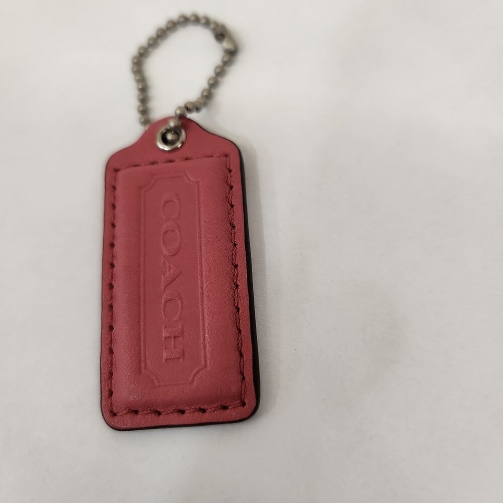 Coach Dusty Pink Coral Leather Hangtag - Picture 2 of 4